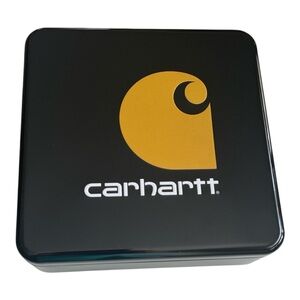 Carhartt Logo Black and Gold Metal Tin